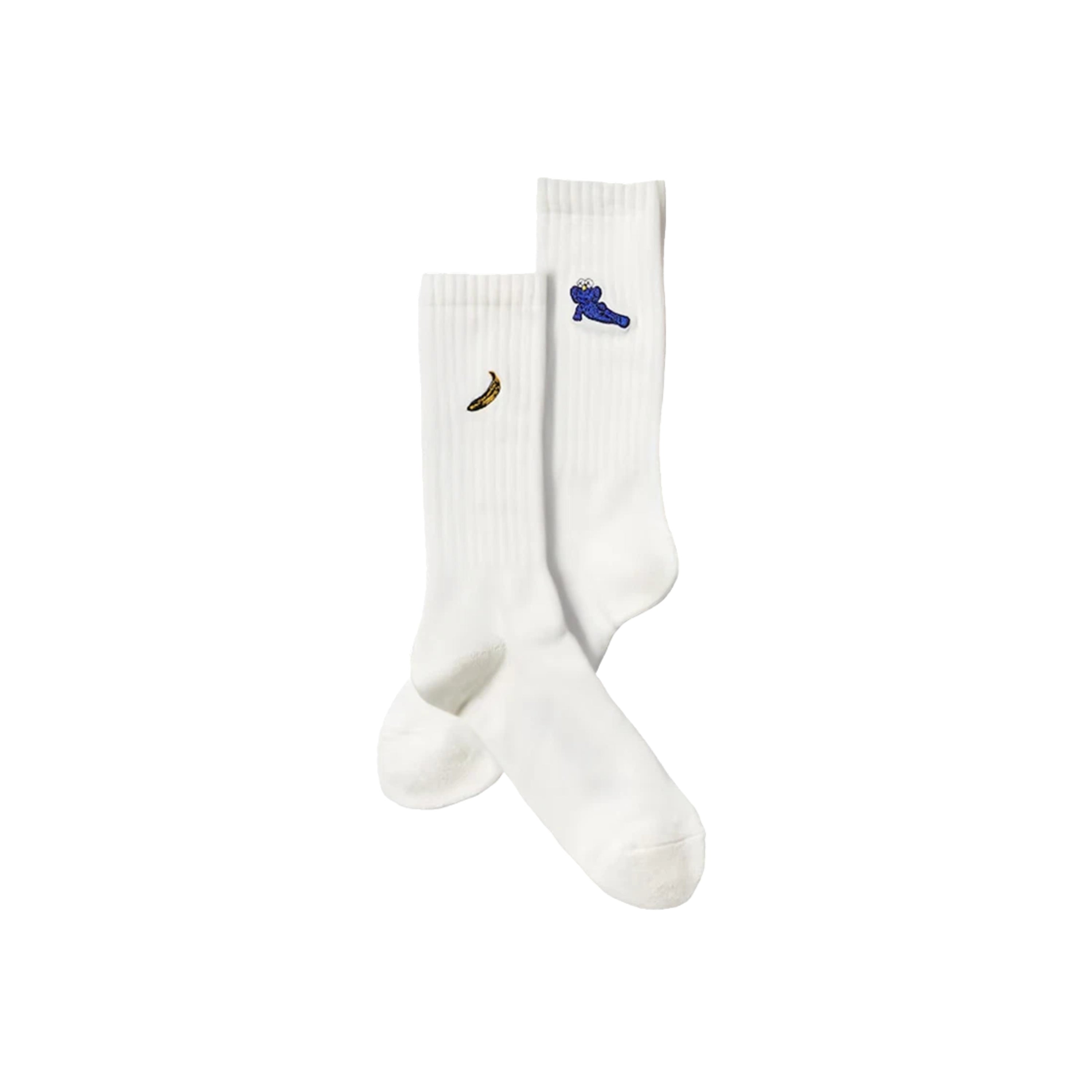 Kaws + Warhol UT Banana Socks White