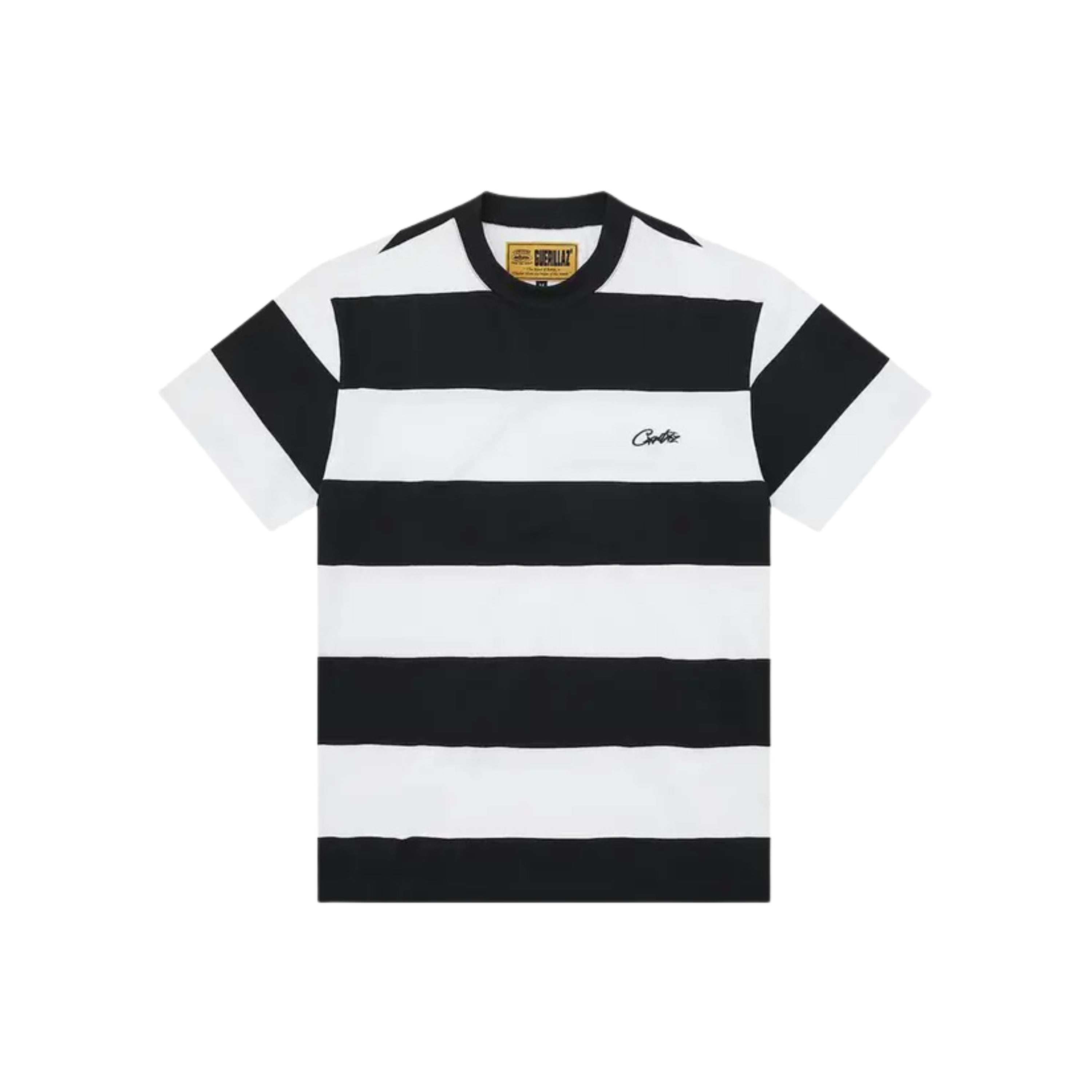 Corteiz Striped Tee Black