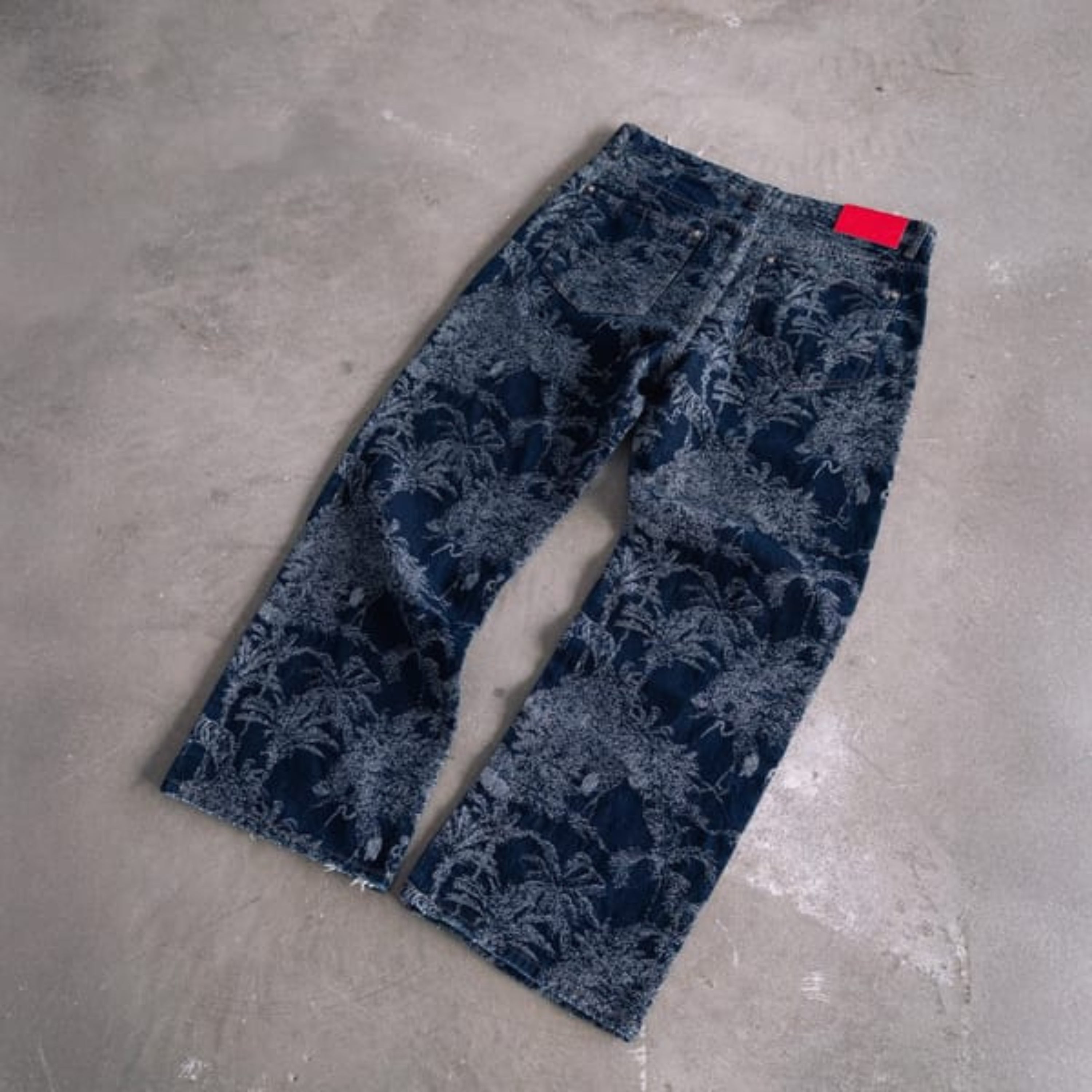 On My Way Jacquard Jeans Deep Blue