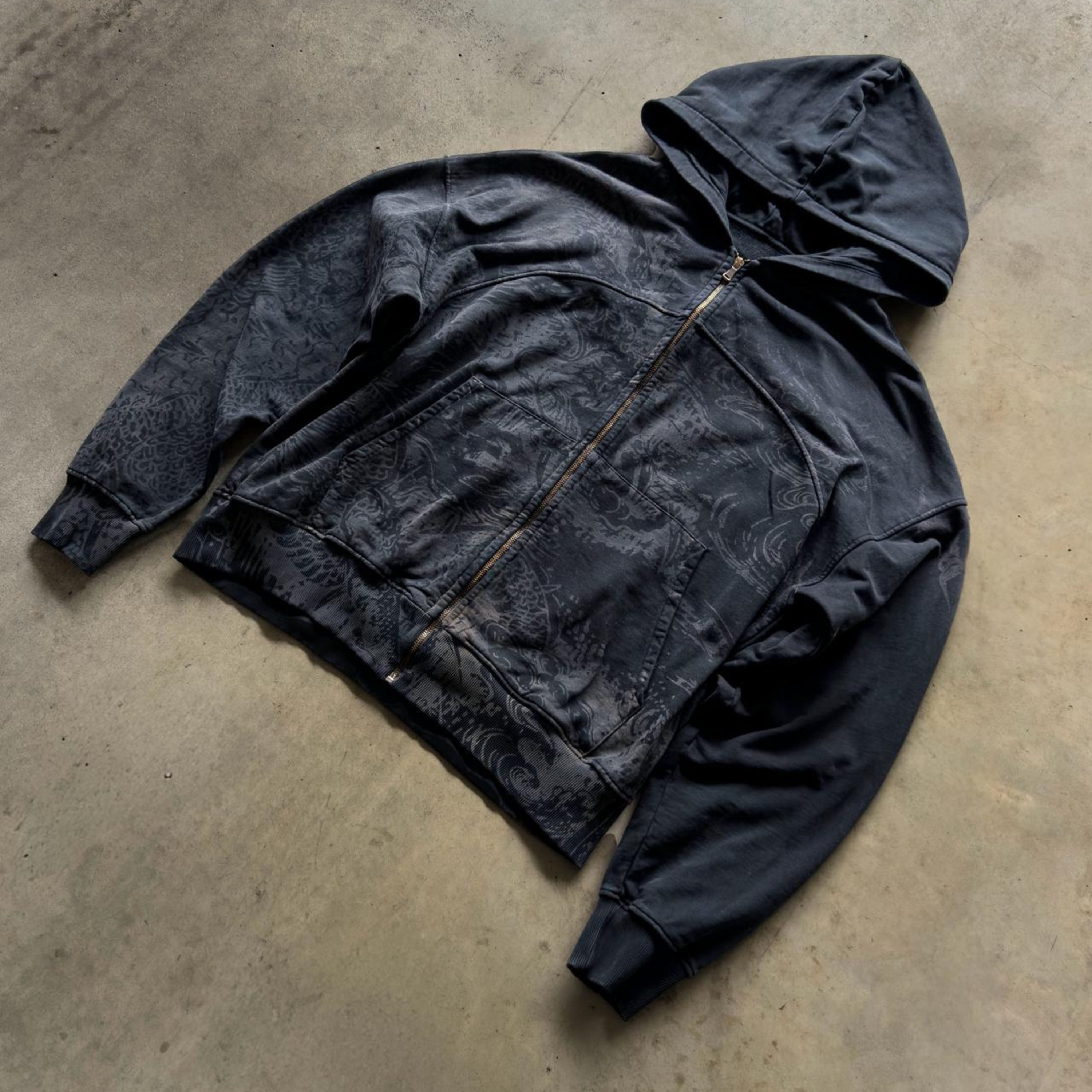 Formy Studio CHAOS Zip Hoodie Washed Black