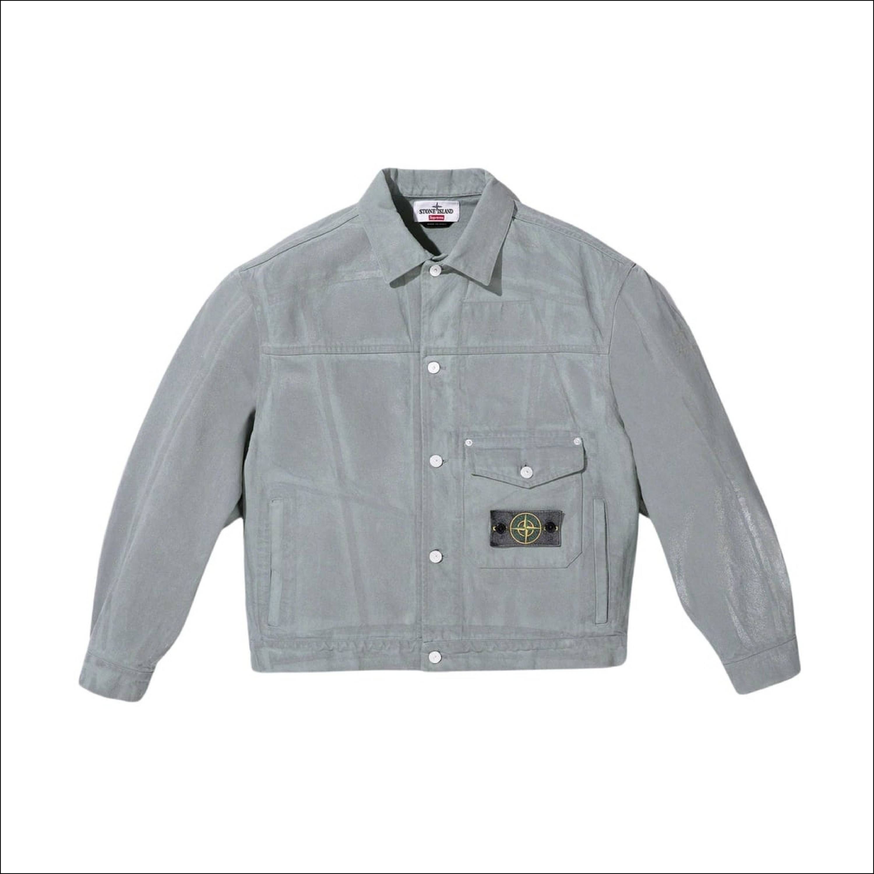 Supreme Stone Island Trucker Denim Jacket Reflective