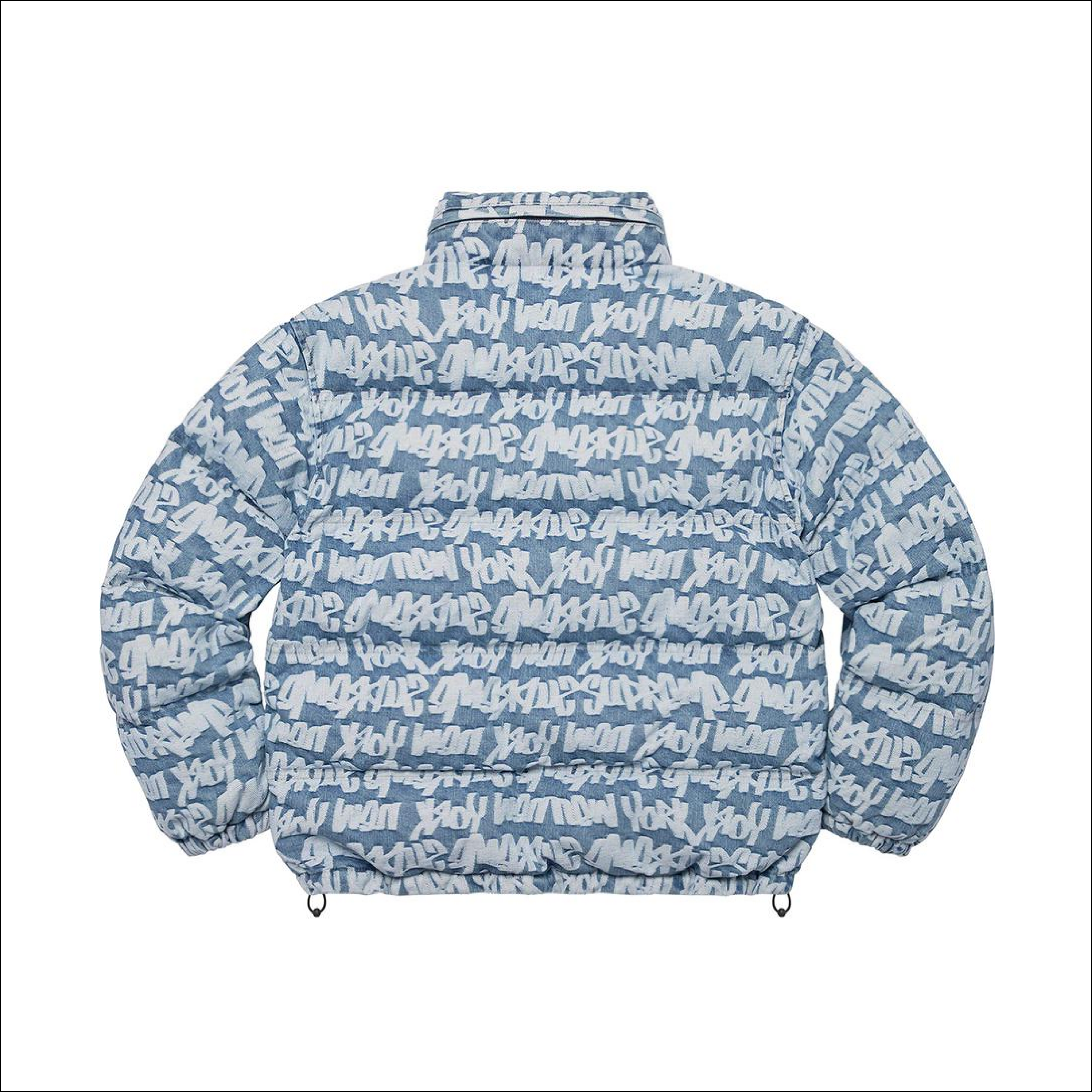Supreme Fat Puffer Tip Jacquard Denim Blue