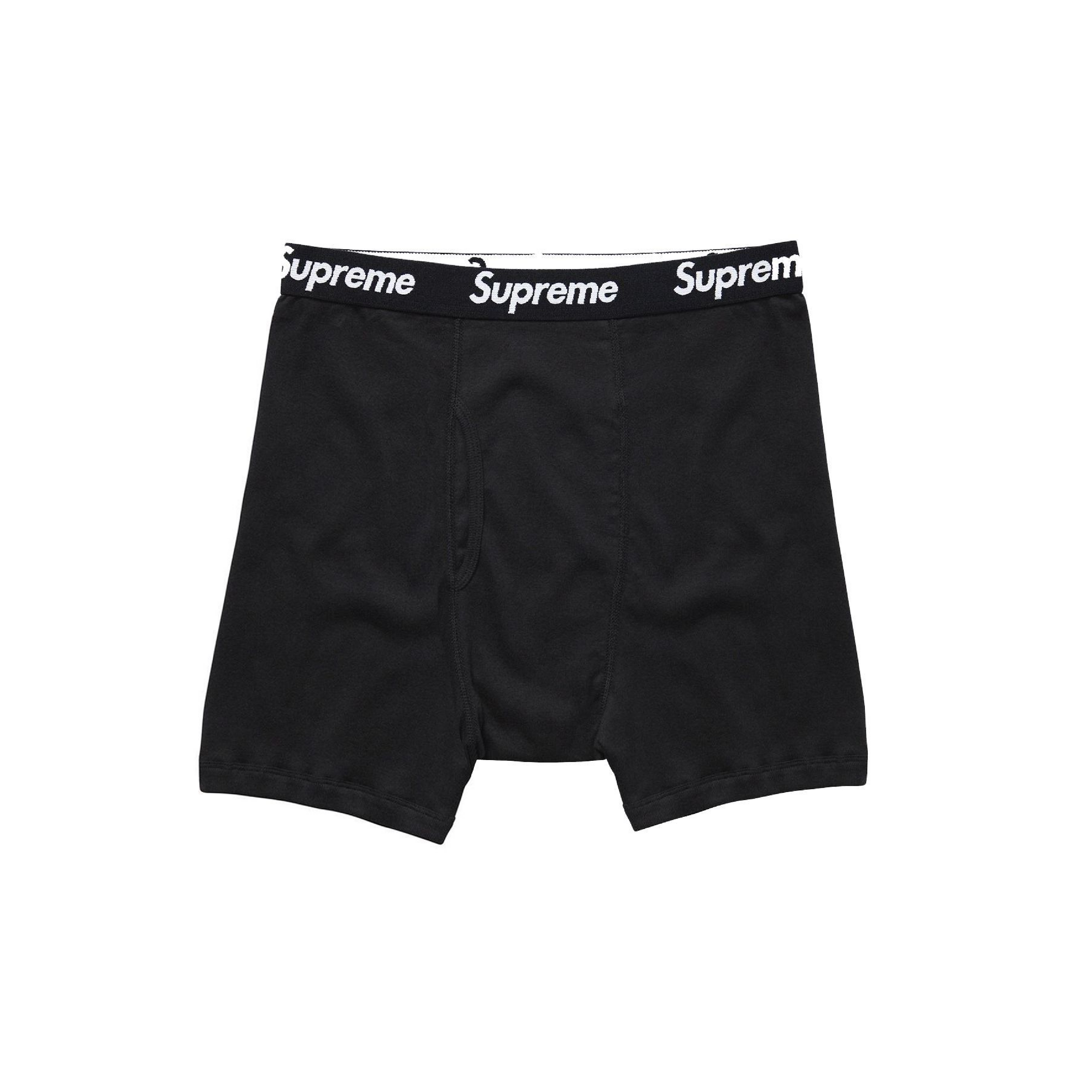 Supreme x Hanes Boxer Briefs Black