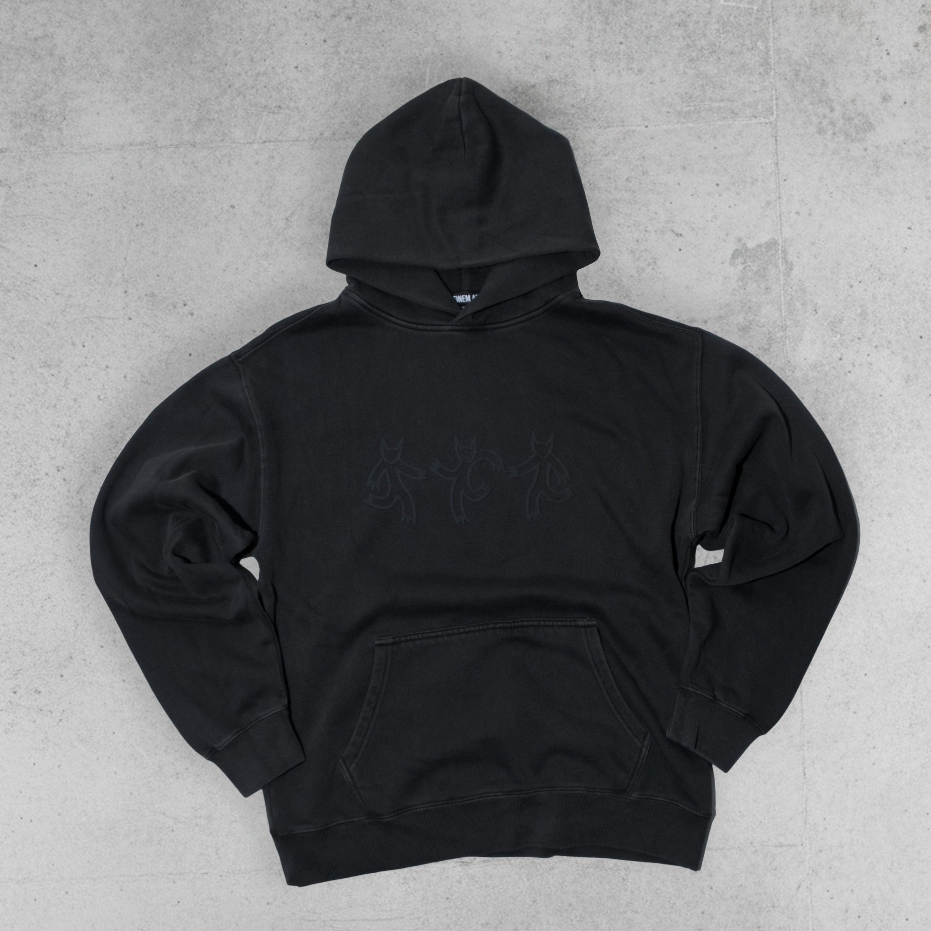 In Einem Atem Demon Hoodie Washed Black