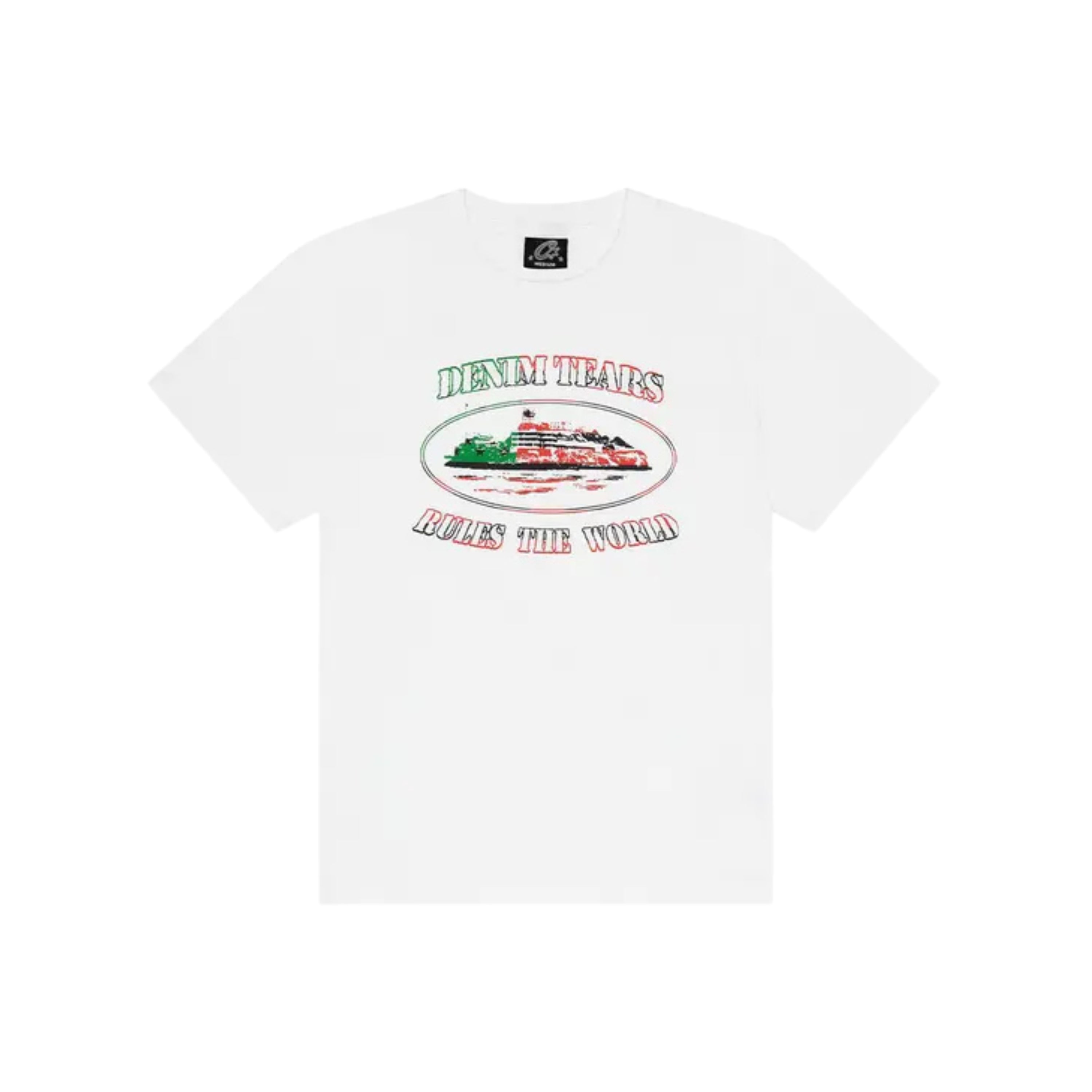 Corteiz x Denim Tears Alcatraz OG Tee White
