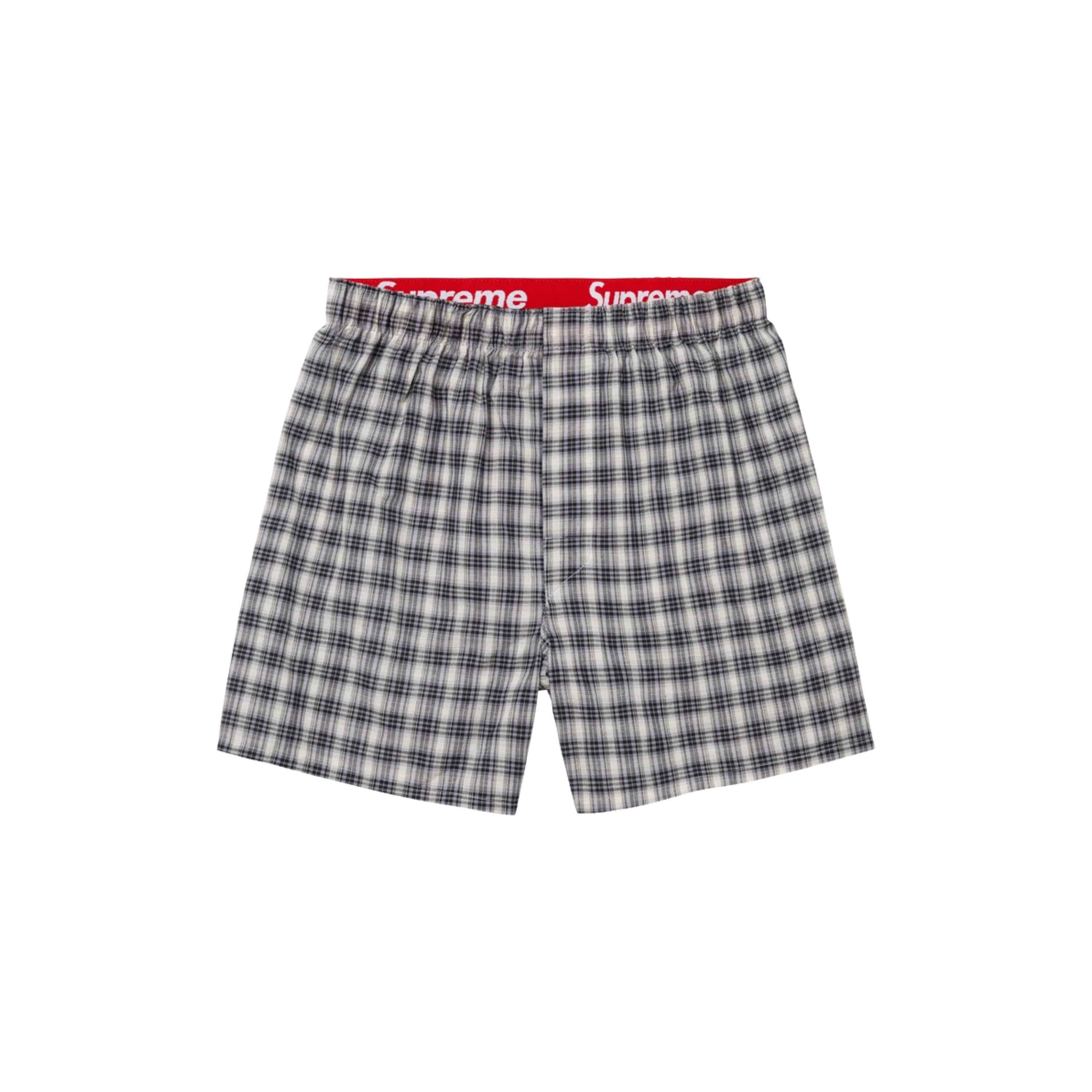 Supreme Hanes Plaid Boxer Beige