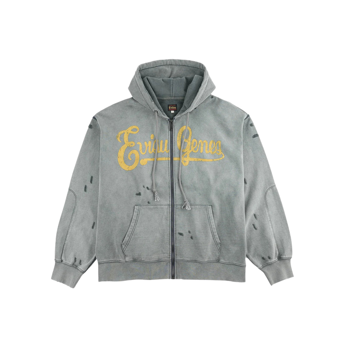 Evisu Seagull Genes Zip Hoodie Grey