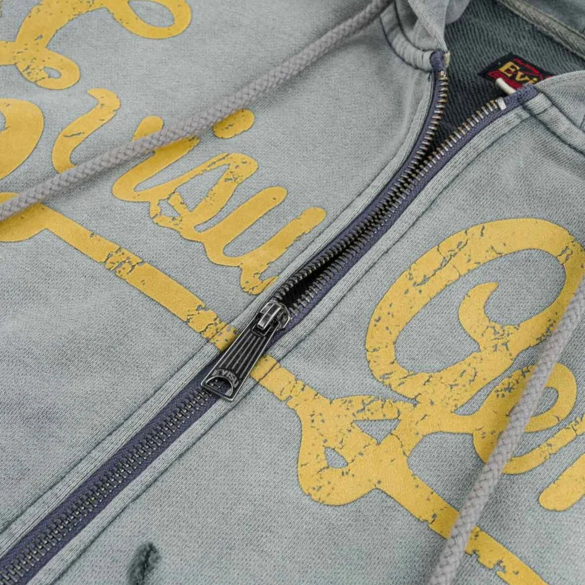 Evisu Seagull Genes Zip Hoodie Grey