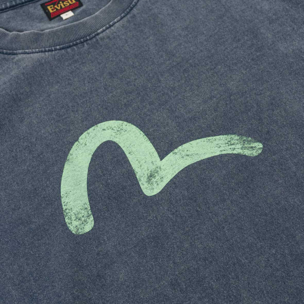 Evisu Vintage Seagull Printed Tee Dark Navy