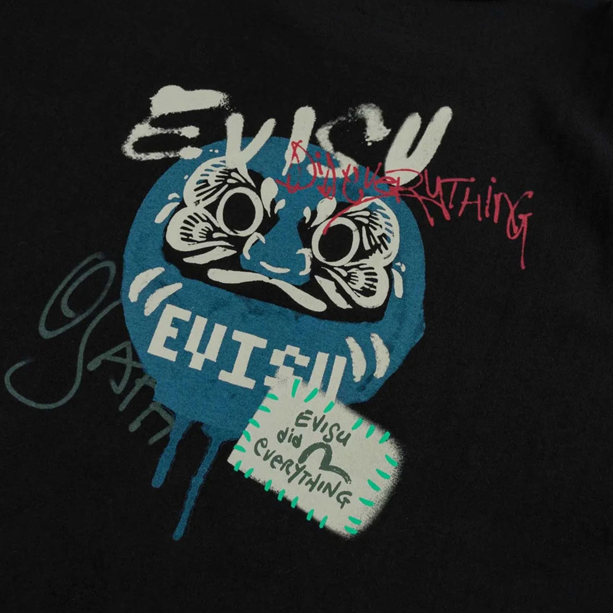 Evisu Fortune Cat Printed Longsleeve Black