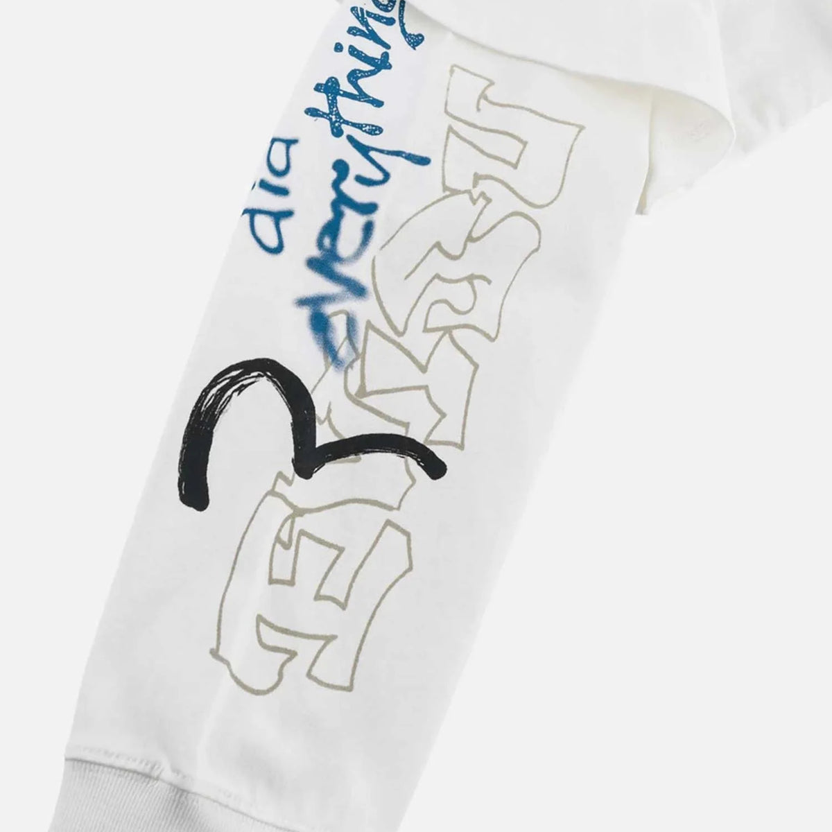 Evisu Fortune Cat Printed Longsleeve White