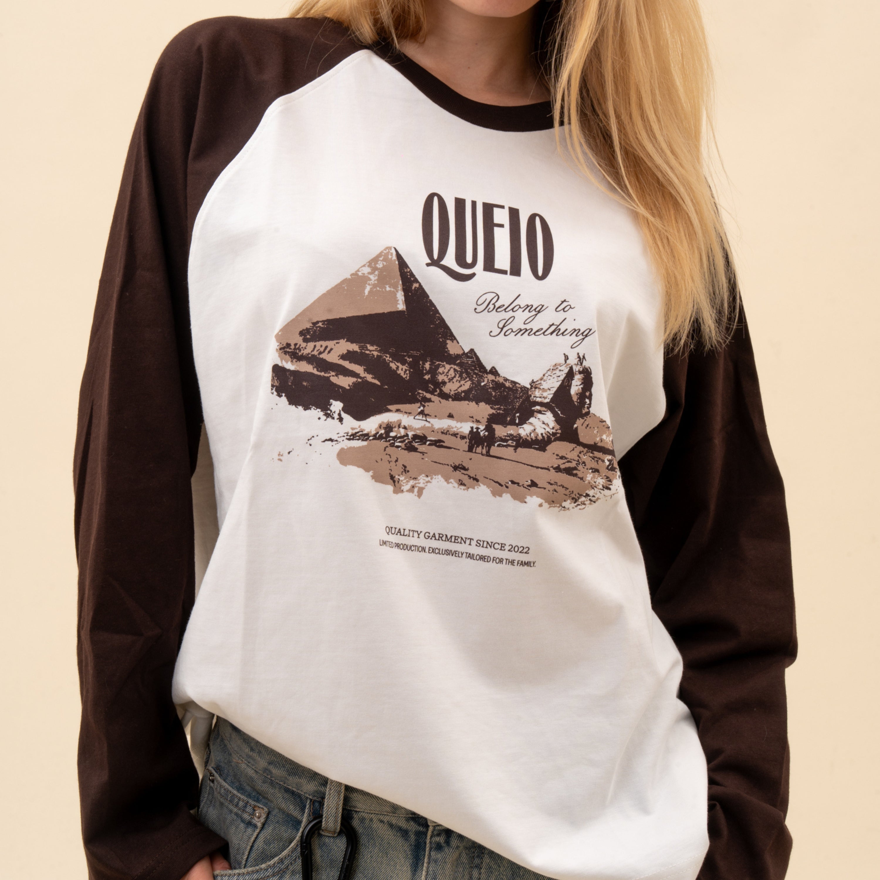 Queio Giza Raglan Longsleeve Brown