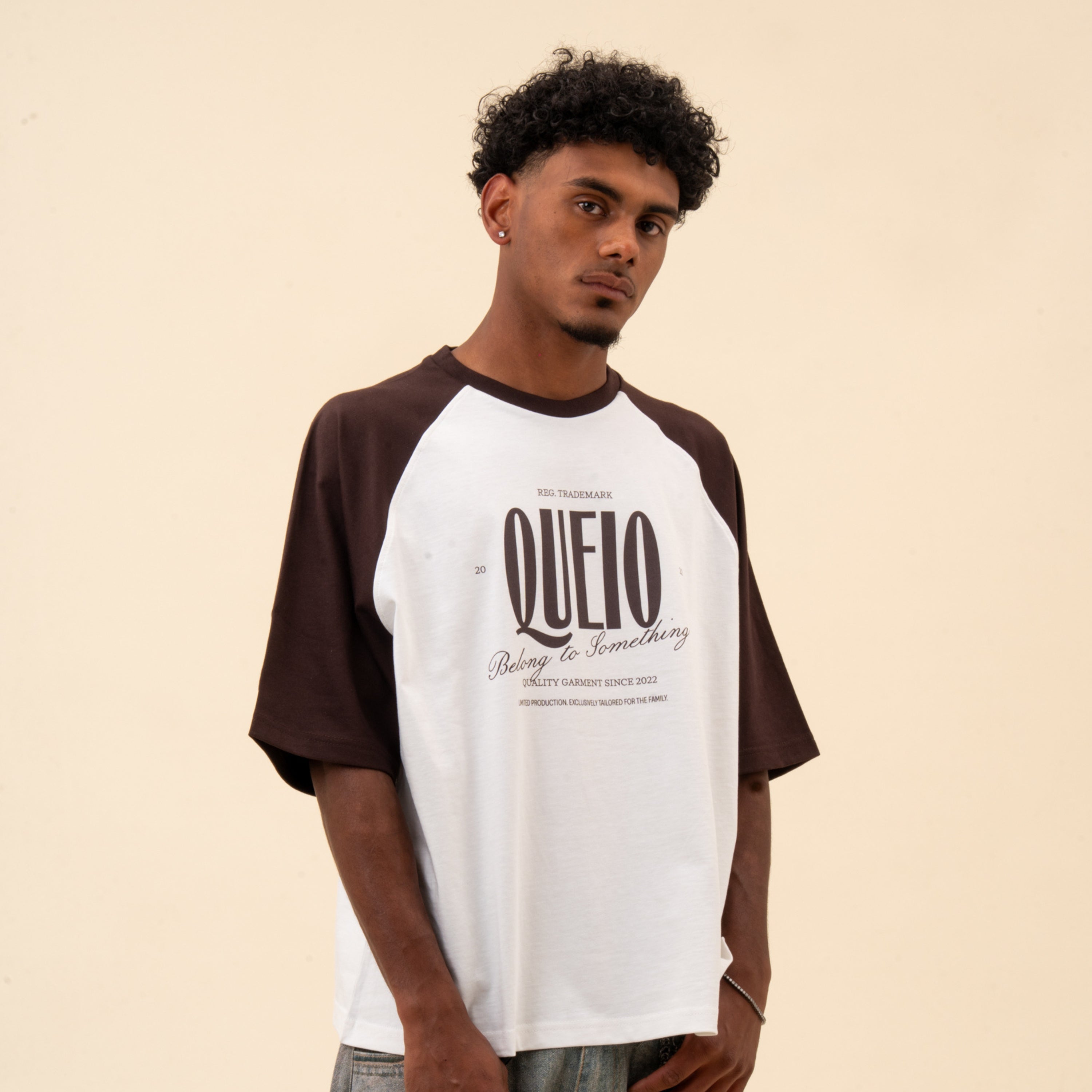 Queio Desert Exp Raglan Boxy Tee Brown