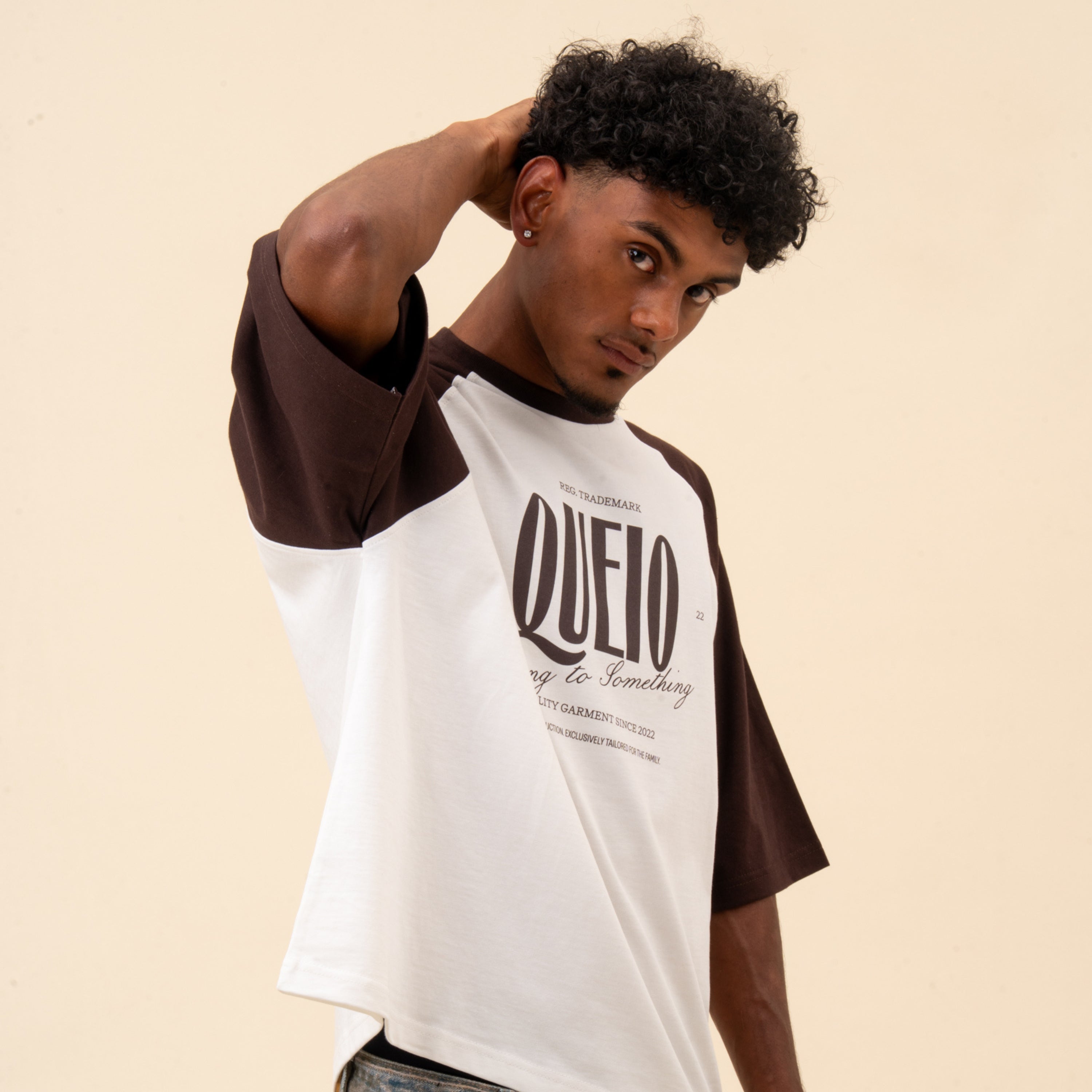 Queio Desert Exp Raglan Boxy Tee Brown