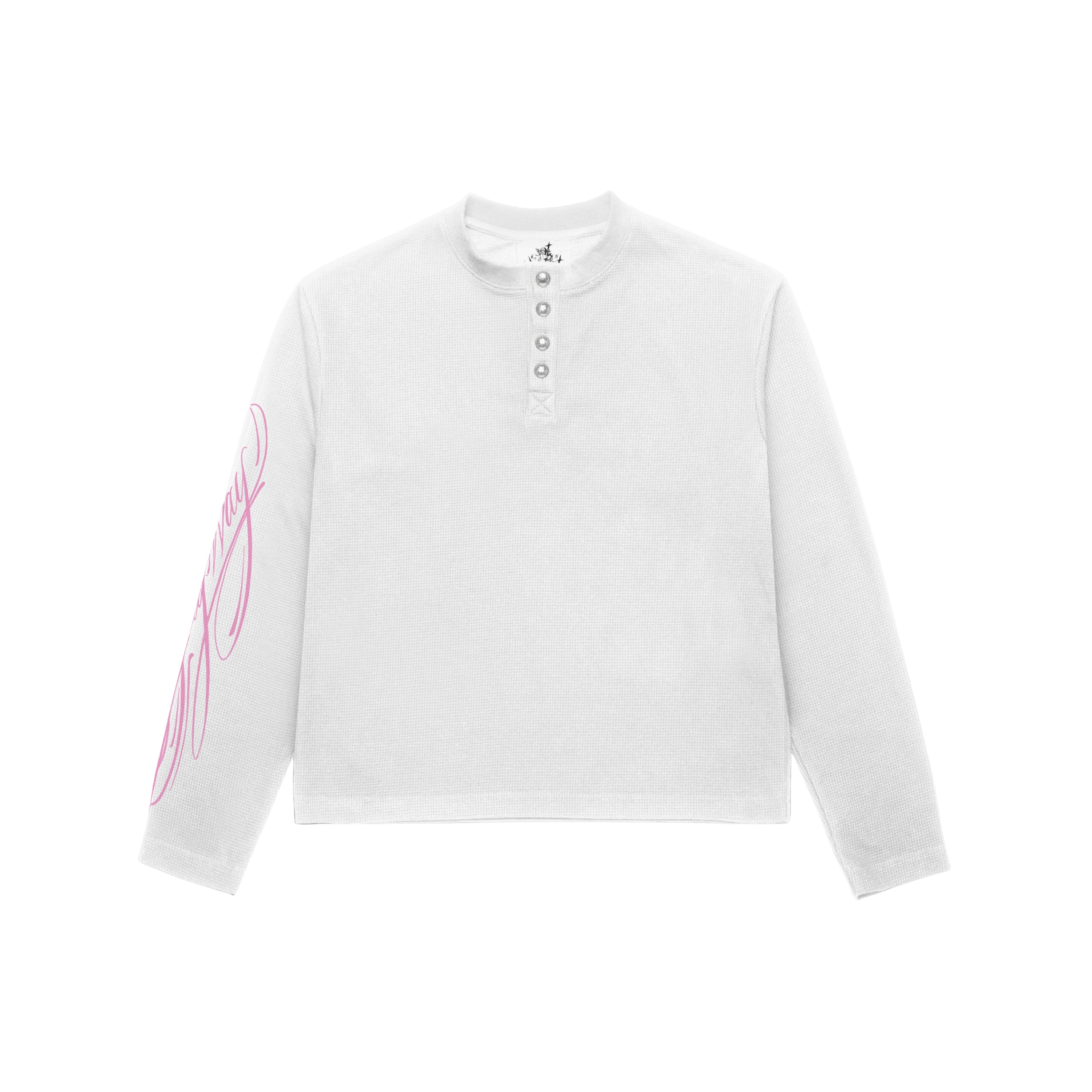 On My Way Waffle Serafino Longsleeve White