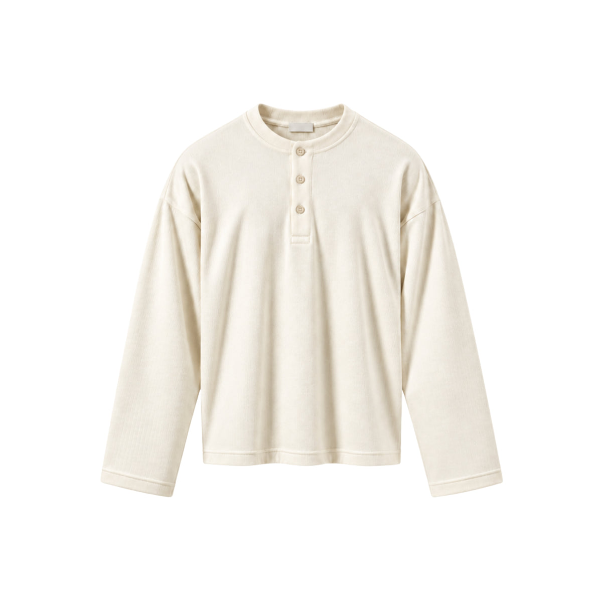 Mood-One Soft Serafino Longsleeve Cream