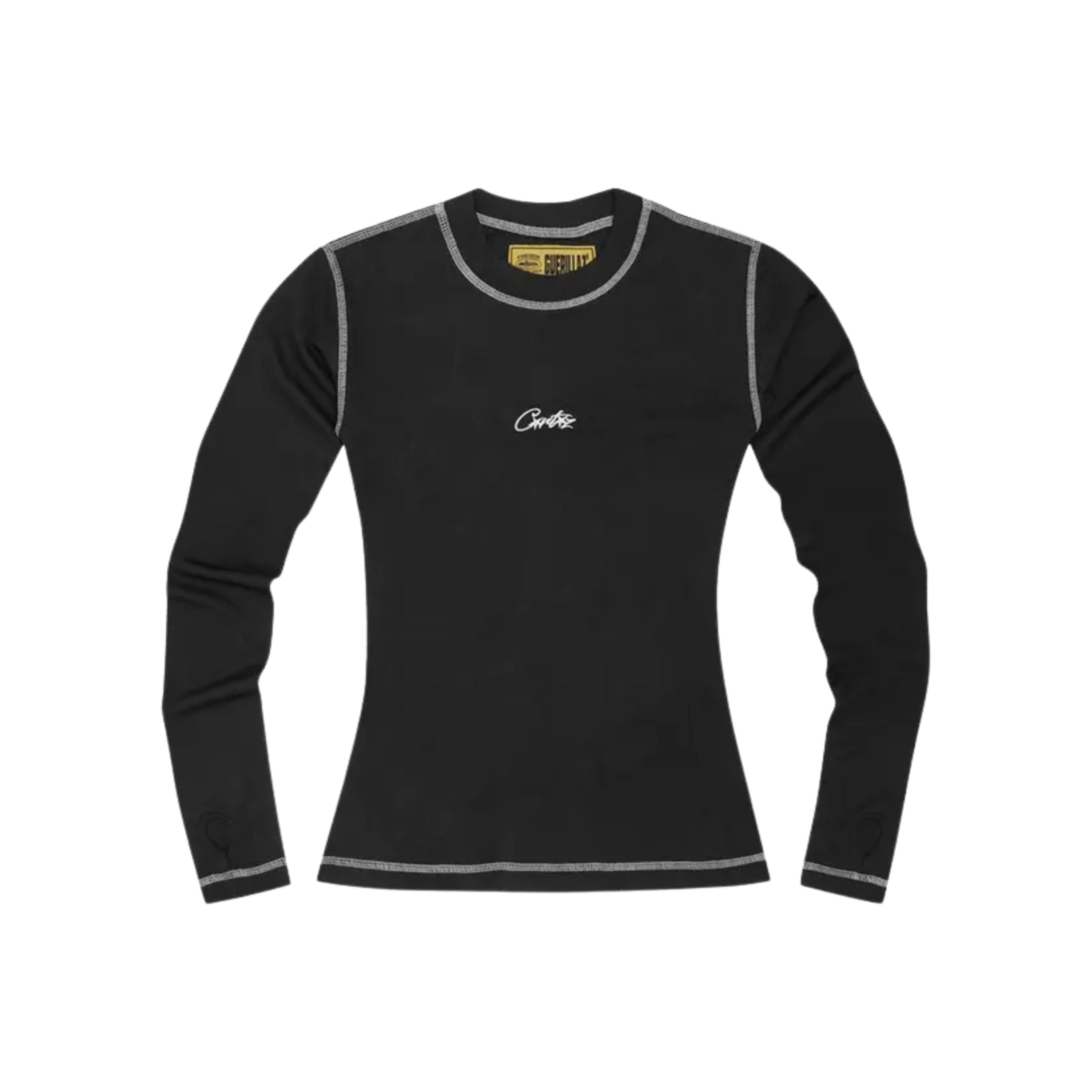 Corteiz Womens Mesh White Longsleeve Black