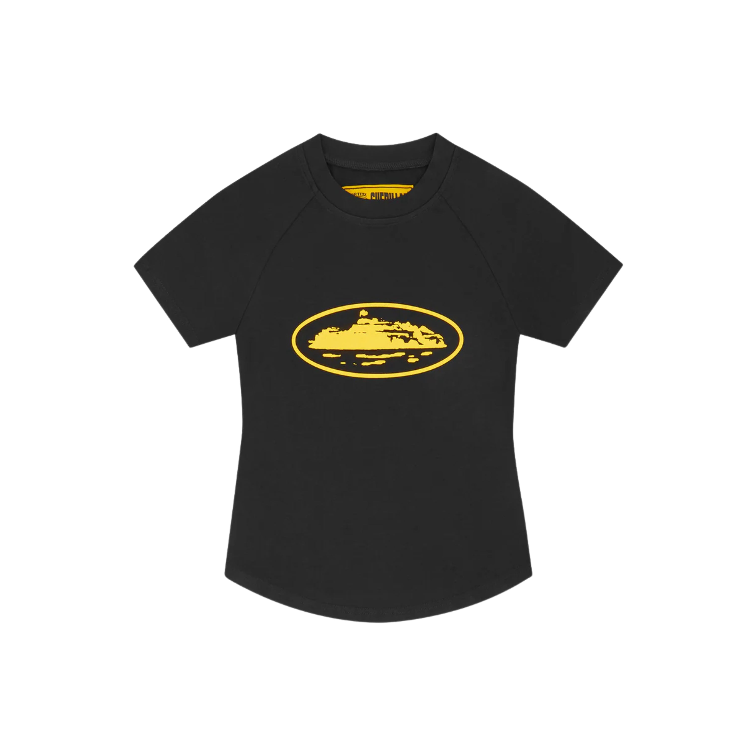 Corteiz WMNS Alcatraz Yellow Baby Top Black