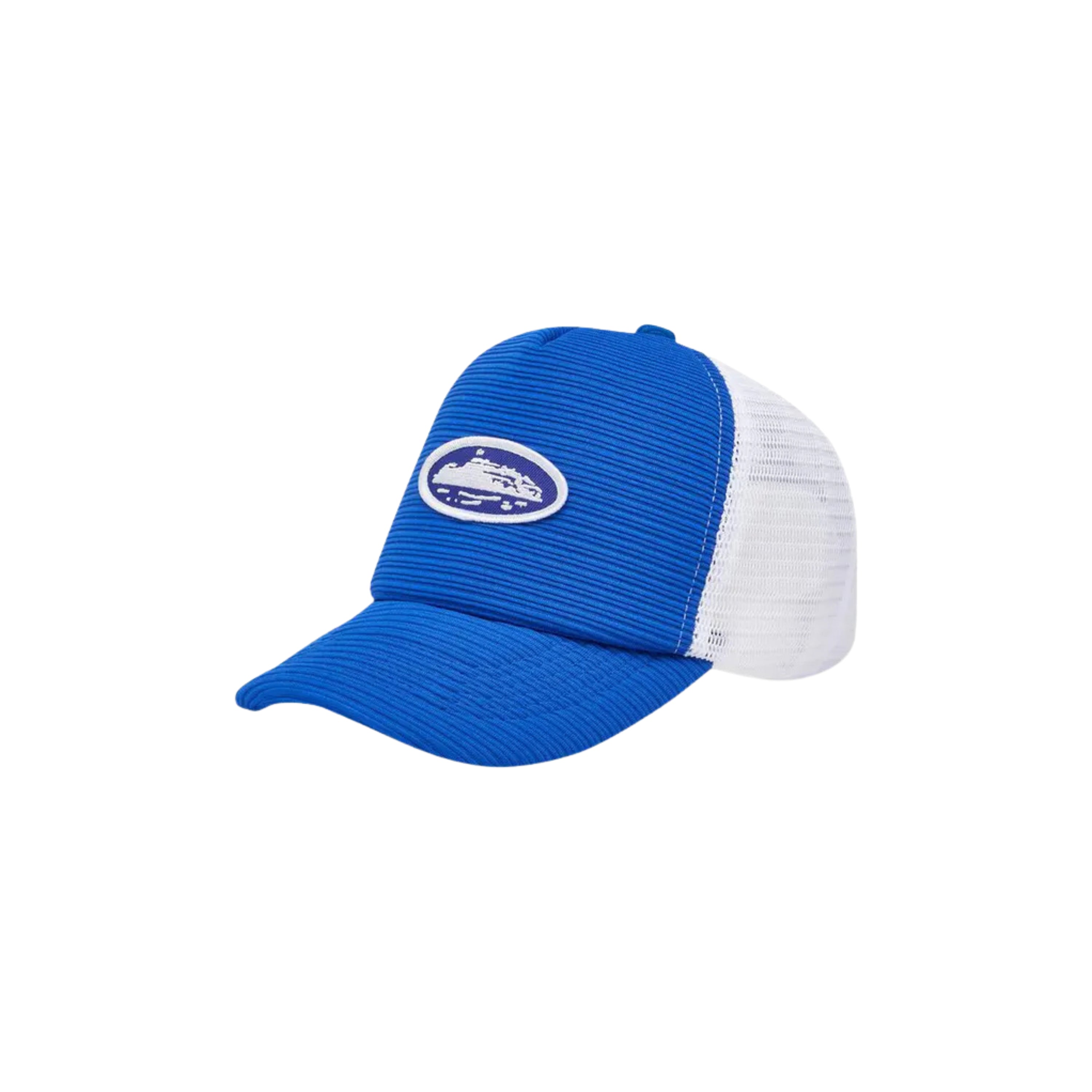 Corteiz Short Peak Trucker Cap Royal Blue