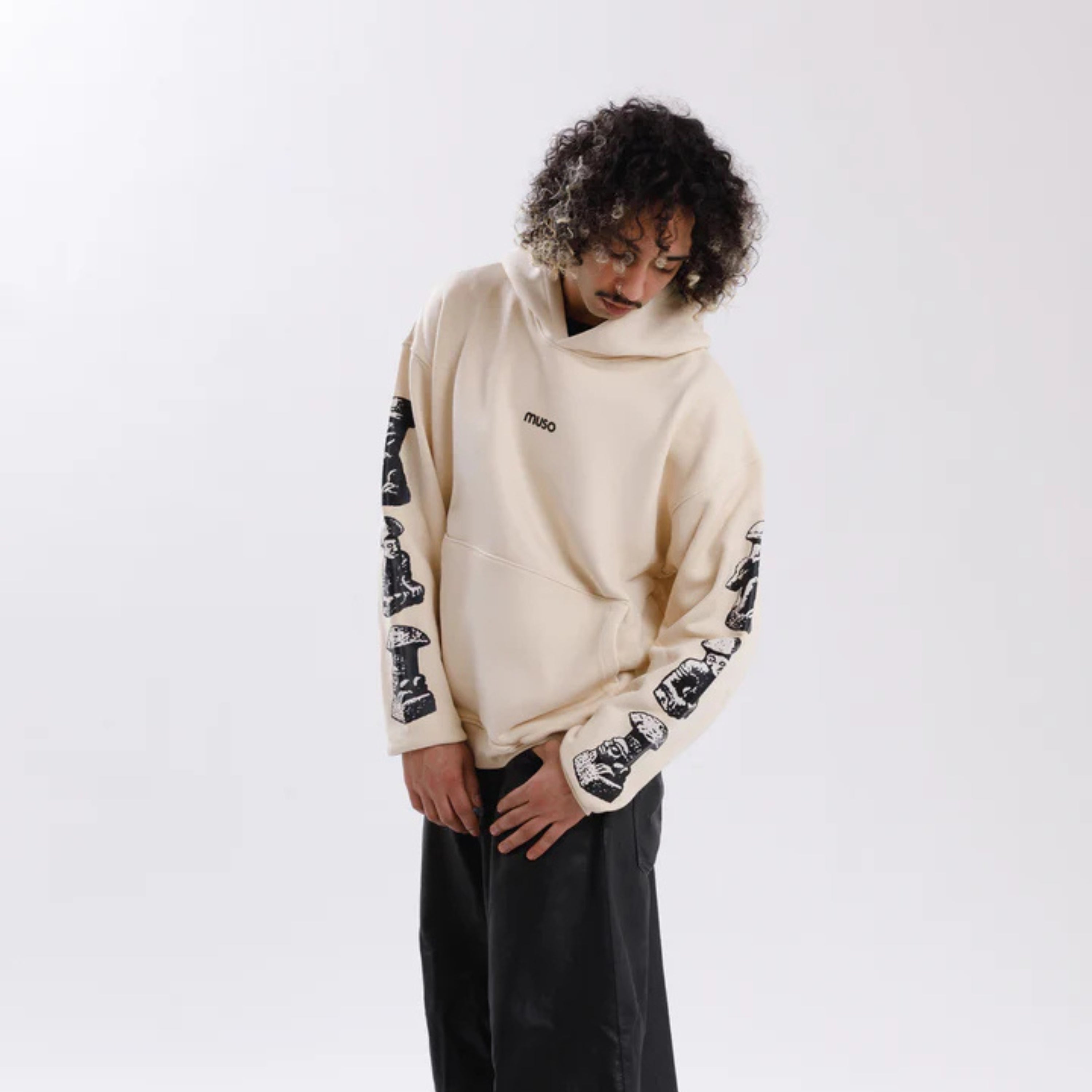 Muso Musho Stone Hoodie Cream