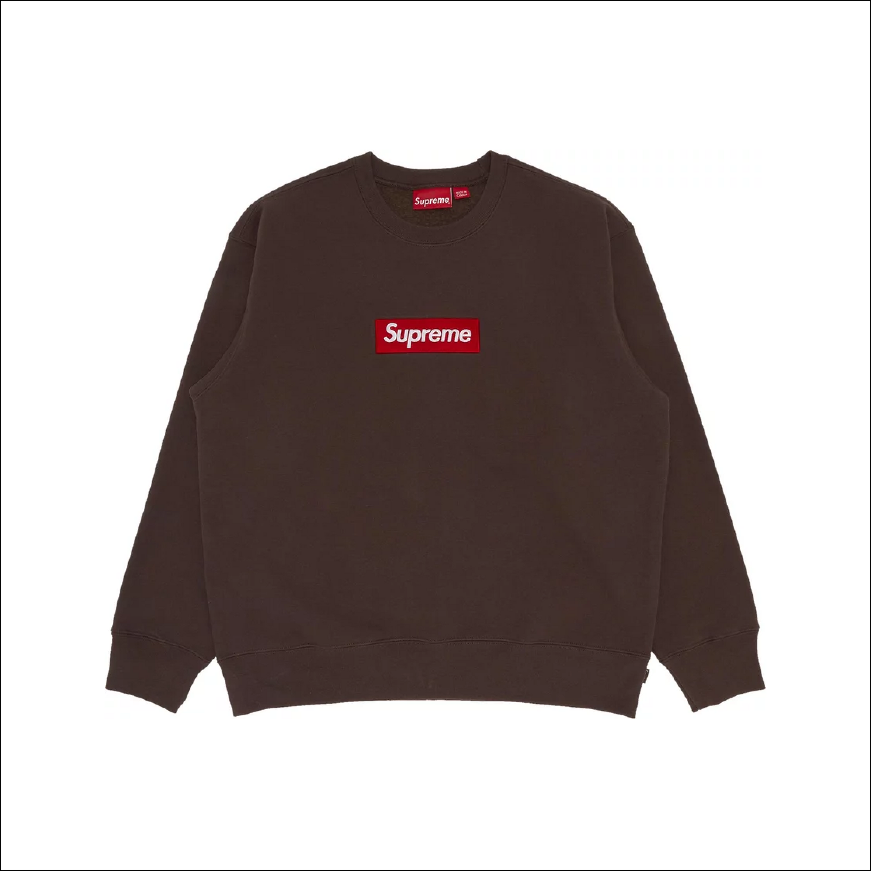 Supreme Box Logo Crewneck Brown FW22