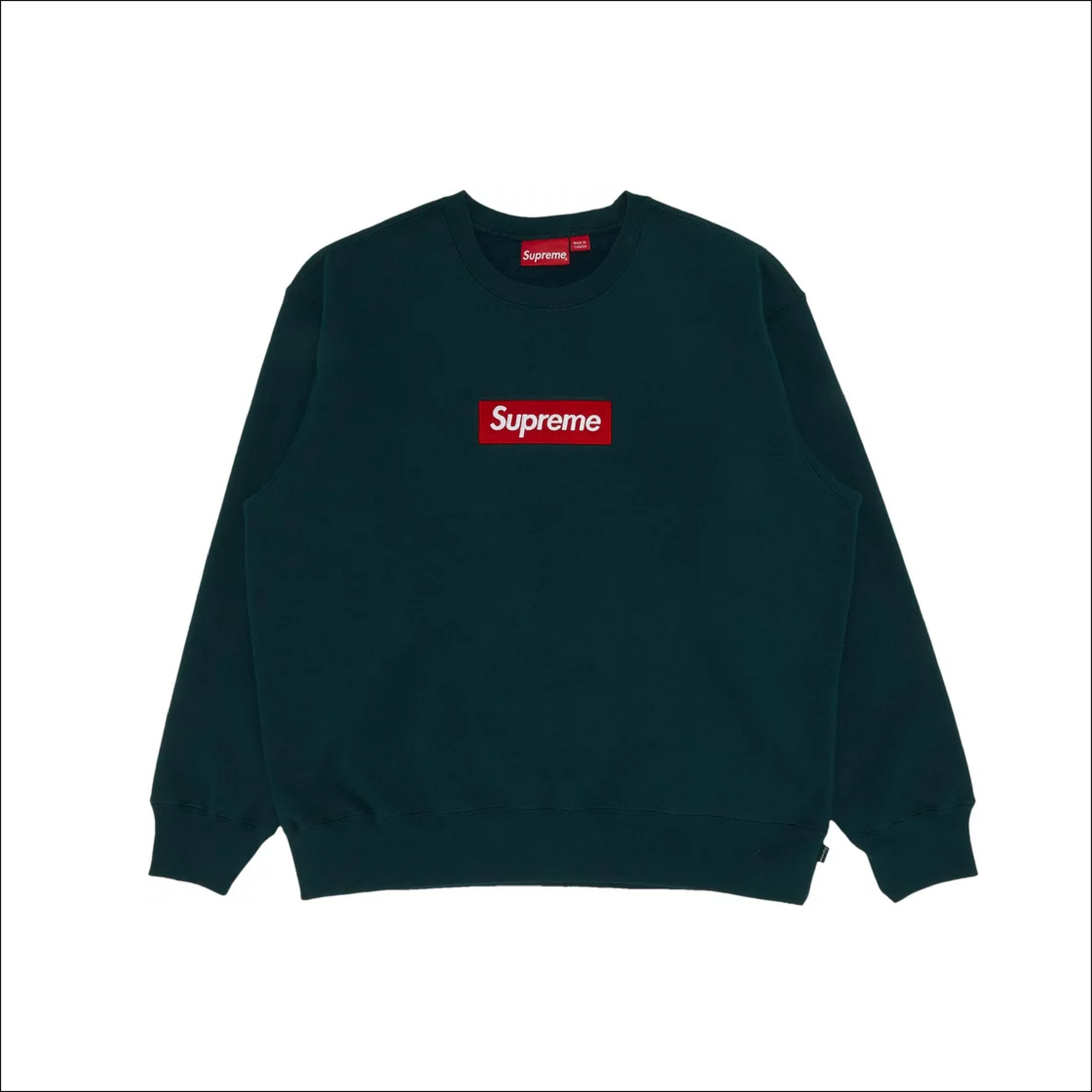 Supreme Box Logo Crewneck Pine Green FW22