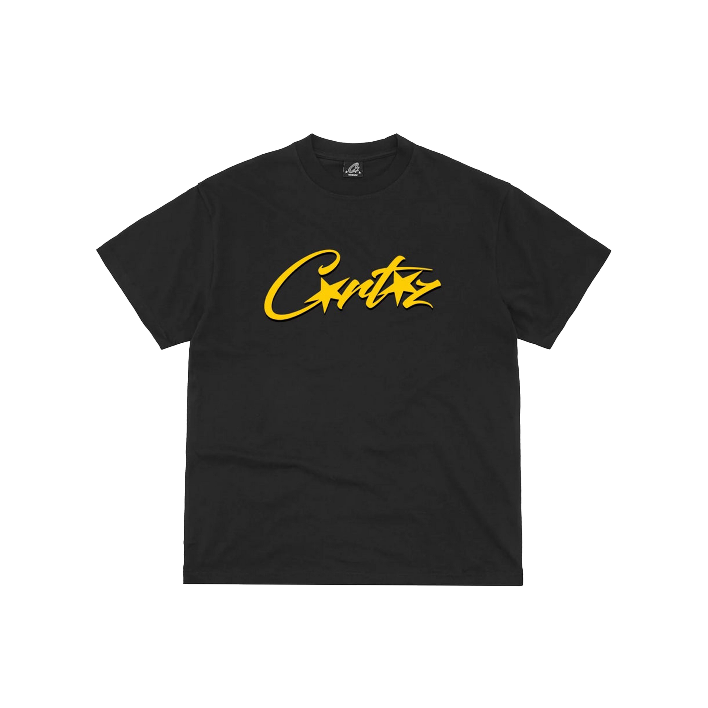 Corteiz OG Allstarz Yellow Tee Black