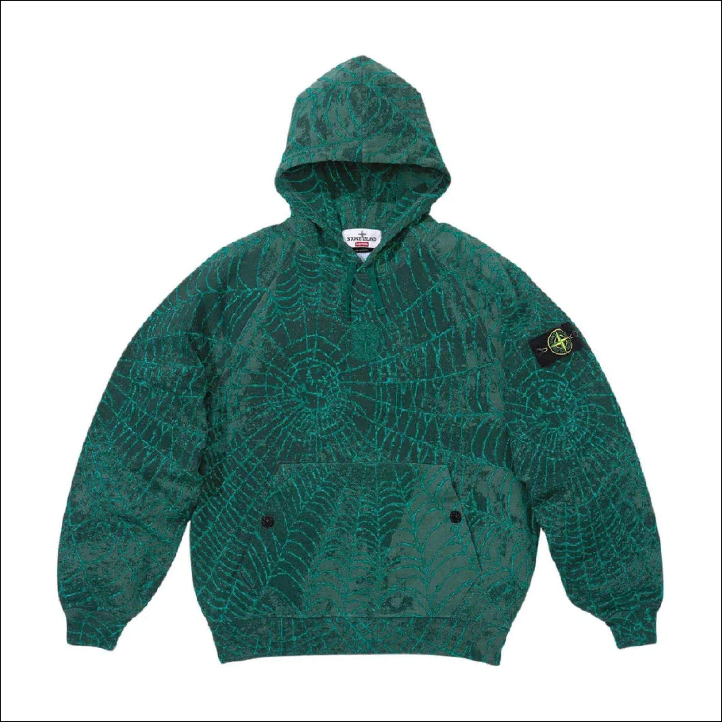 Supreme Stone Island Hoodie Dark Green FW23