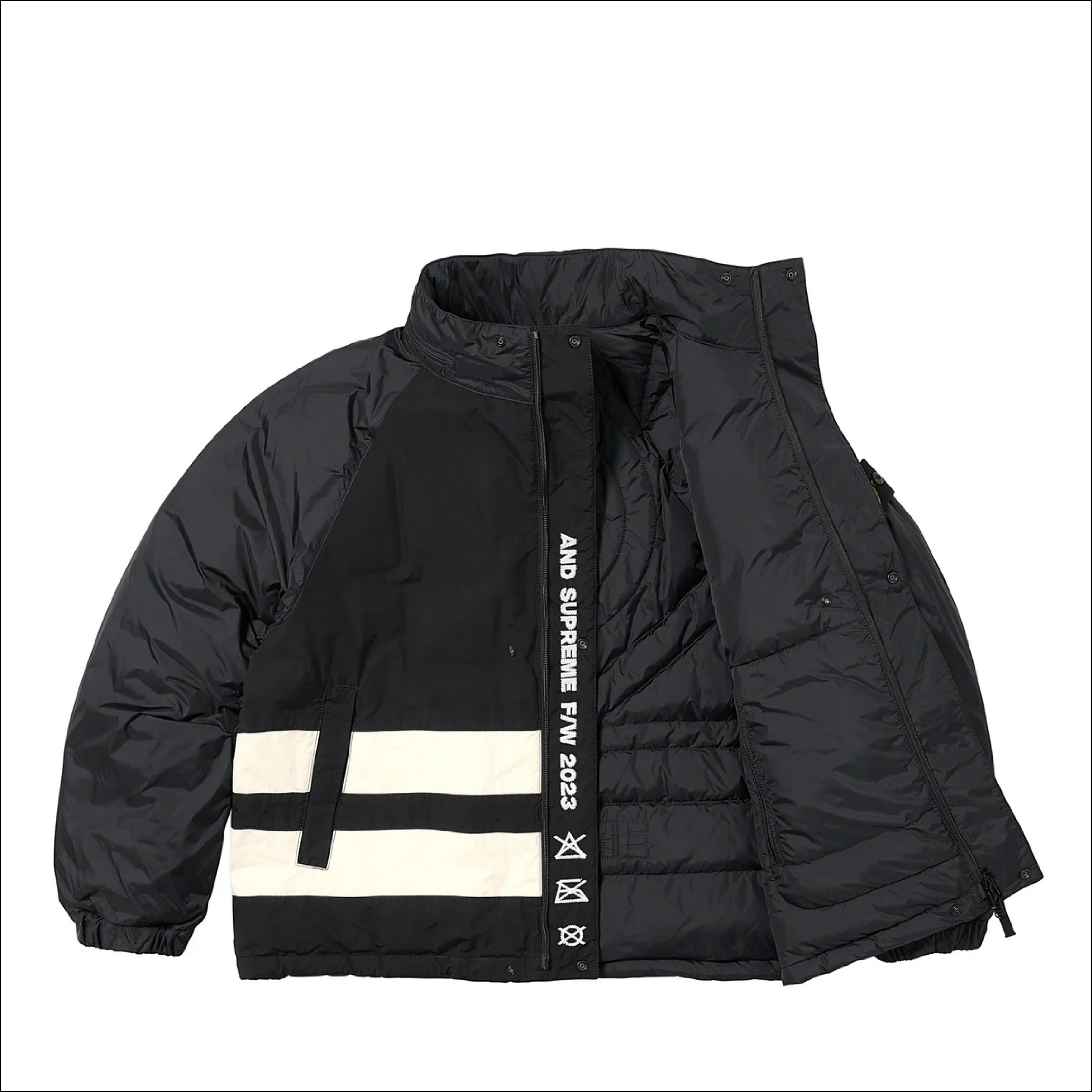 Supreme Stone Island Reversible Down Puffer Black