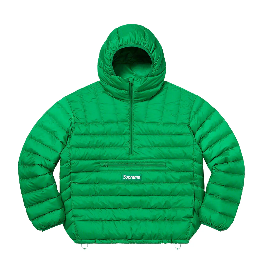 Supreme Micro Down Half Zip Pullover Green FW22